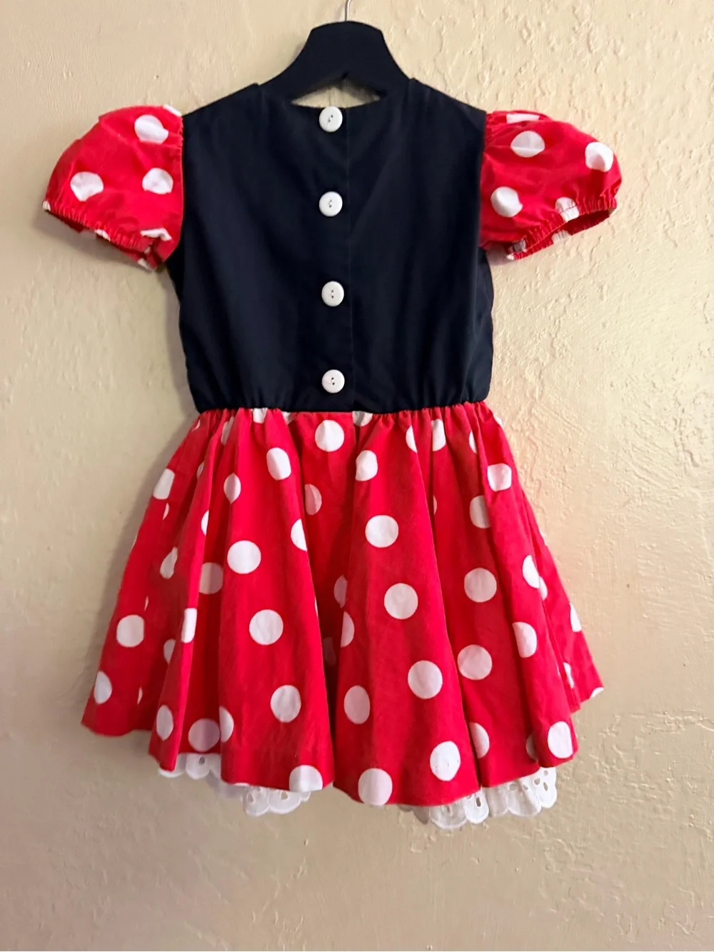 Vintage Disney Red, White & Black Minnie Mouse Polka Dot Dress